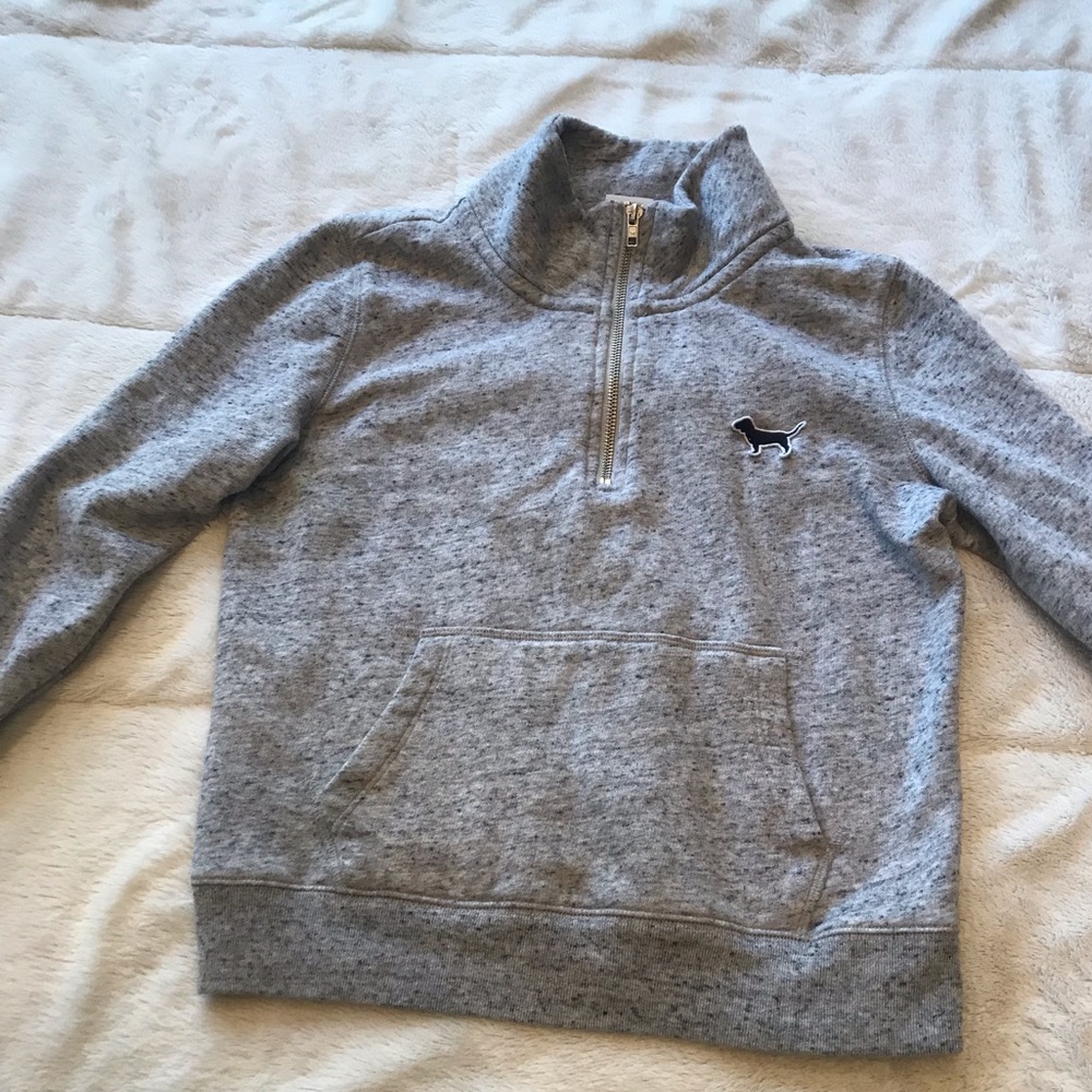 grey quarter zip from PINK